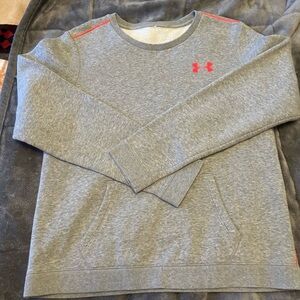 Under Armour Heather Gray Pullover with Pink Accent